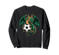 Funny Dragon Soccer Ball Sweatshirt - Minimalist Print for Adults - T-Shirt, Sweatshirt, Hoodie