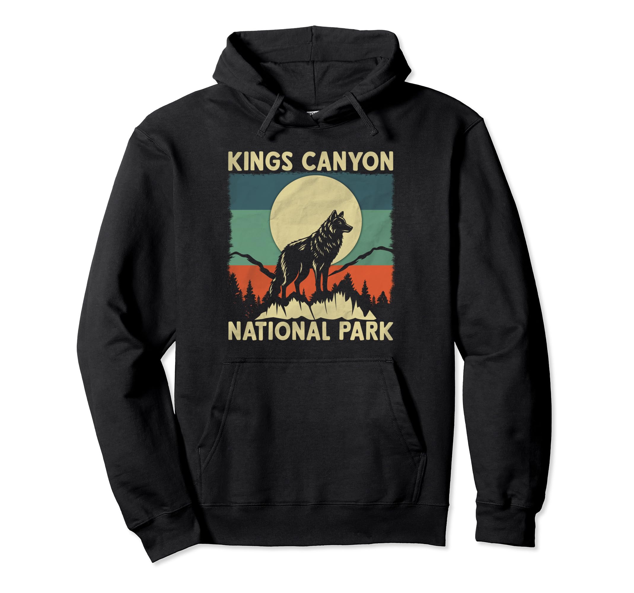 Wolf Kings Canyon National Park Hoodie - Unique Graphic Unisex - T-Shirt, Sweatshirt, Hoodie
