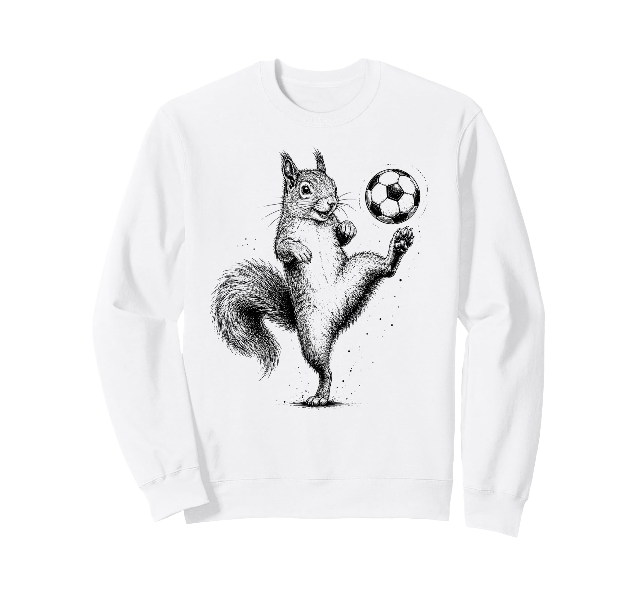 Funny Squirrel Playing Soccer Sweatshirt - Fun Novelty Design for Adults - T-Shirt, Sweatshirt, Hoodie