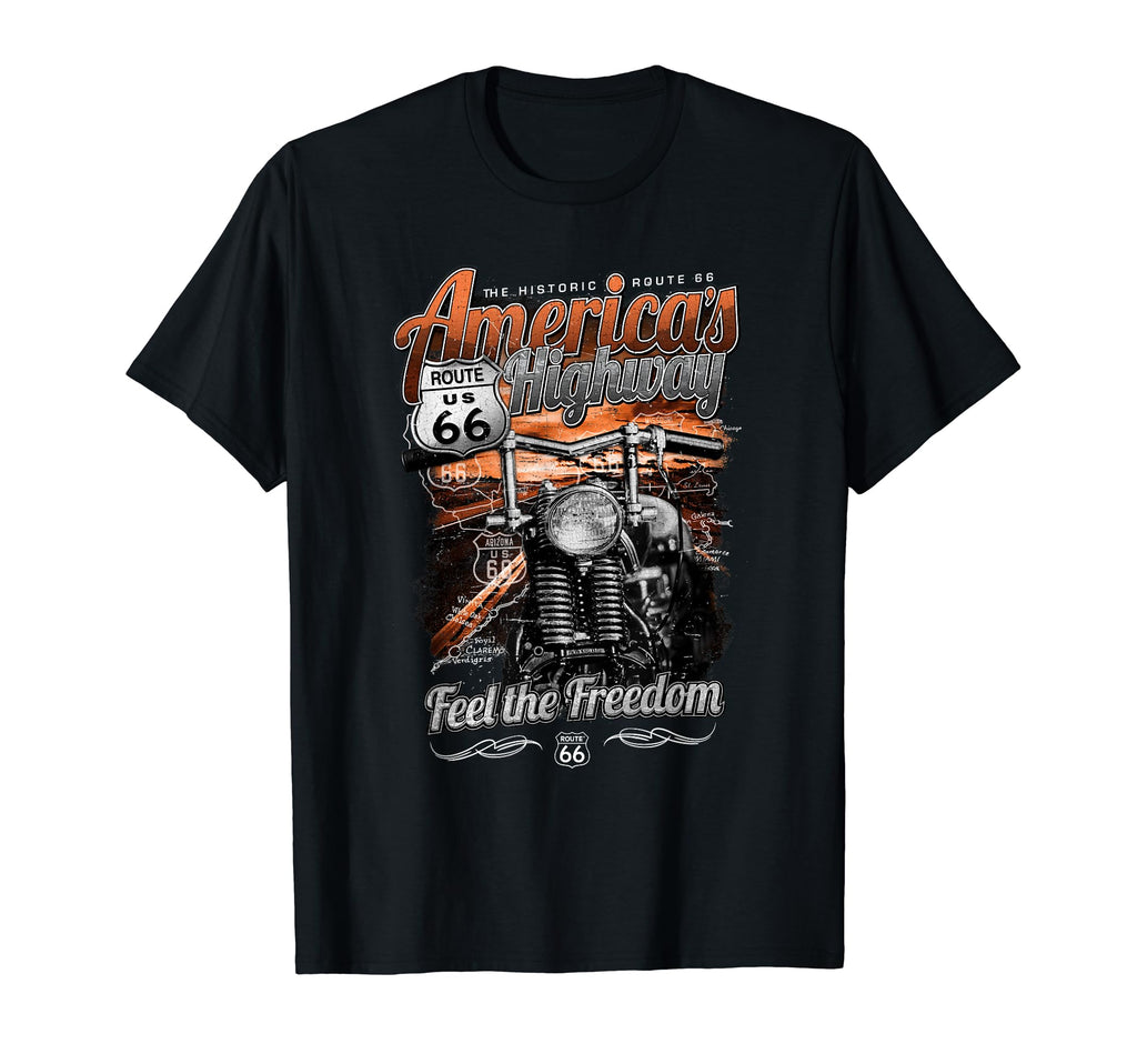 Route 66 Americas Highway T-Shirt - Fun Novelty Design Men Women - T-Shirt, Sweatshirt, Hoodie