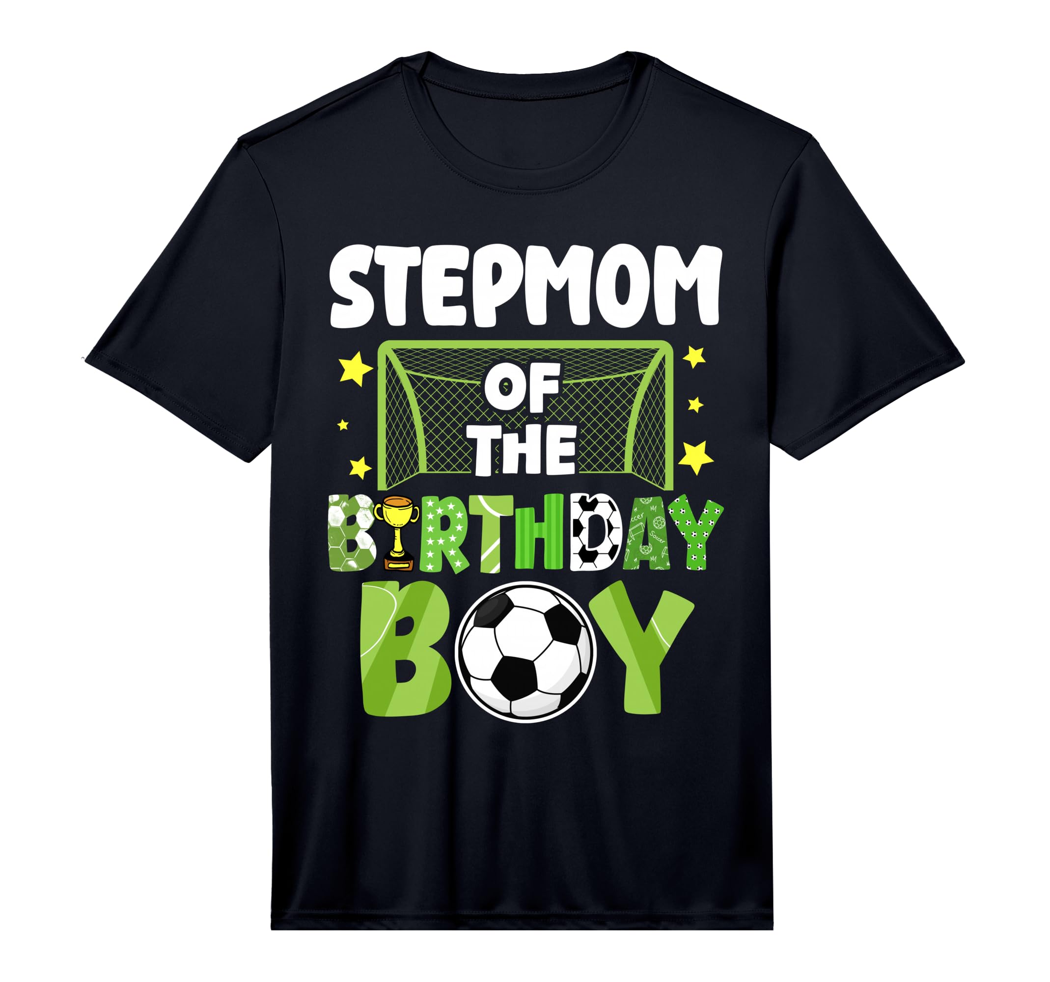 Mens Soccer Stepmom Birthday Party T-Shirt - Fun Novelty Design for Adults - T-Shirt, Sweatshirt, Hoodie
