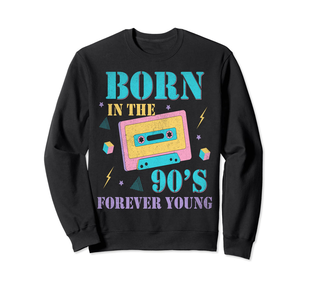90S Vibes Born 90S Hip Hop Cassette Tape Sweatshirt - Trendy Graphic Unisex - T-Shirt, Sweatshirt, Hoodie