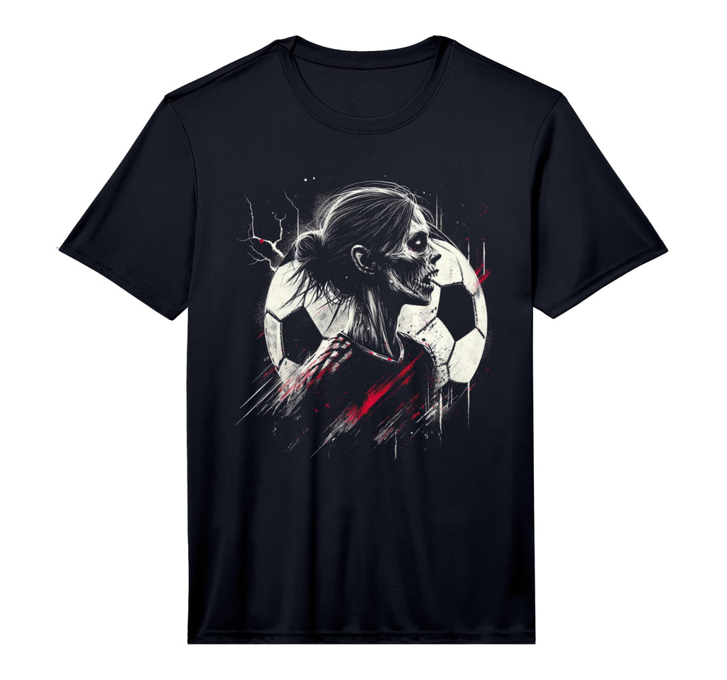 Female Zombie Soccer Player Creepy T-Shirt - Custom Art Print Men Women - T-Shirt, Sweatshirt, Hoodie