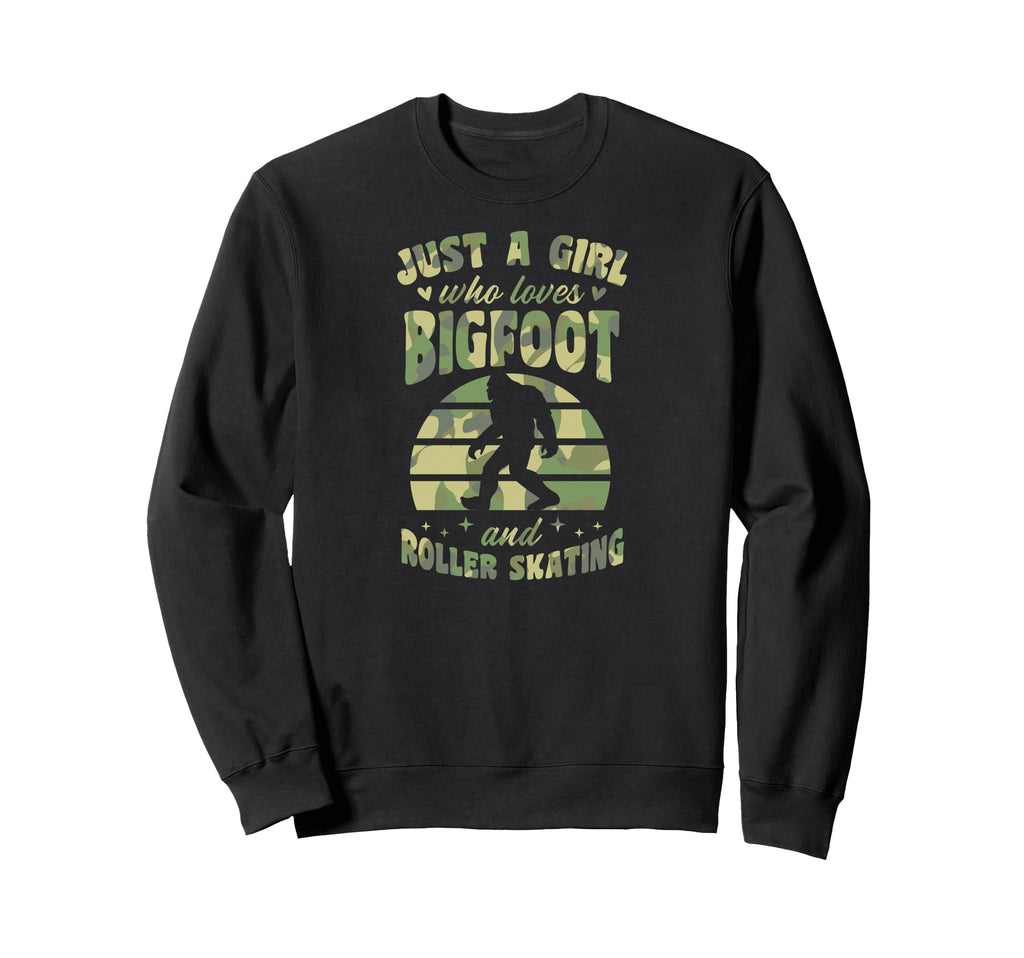 Just Who Loves Bigfoot And Roller Sweatshirt - Unique Graphic for Adults - T-Shirt, Sweatshirt, Hoodie