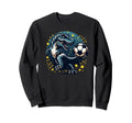 T Rex Dinosaur Kicking Soccer Sweatshirt - Custom Art Print for Adults - T-Shirt, Sweatshirt, Hoodie
