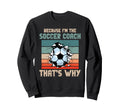 Coaching Soccer Dad Coach Soccer Sweatshirt - Aesthetic Graphic Unisex - T-Shirt, Sweatshirt, Hoodie