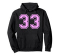33 Number Thirty Three Sports Varsity Hoodie - Trendy Graphic Unisex - T-Shirt, Sweatshirt, Hoodie
