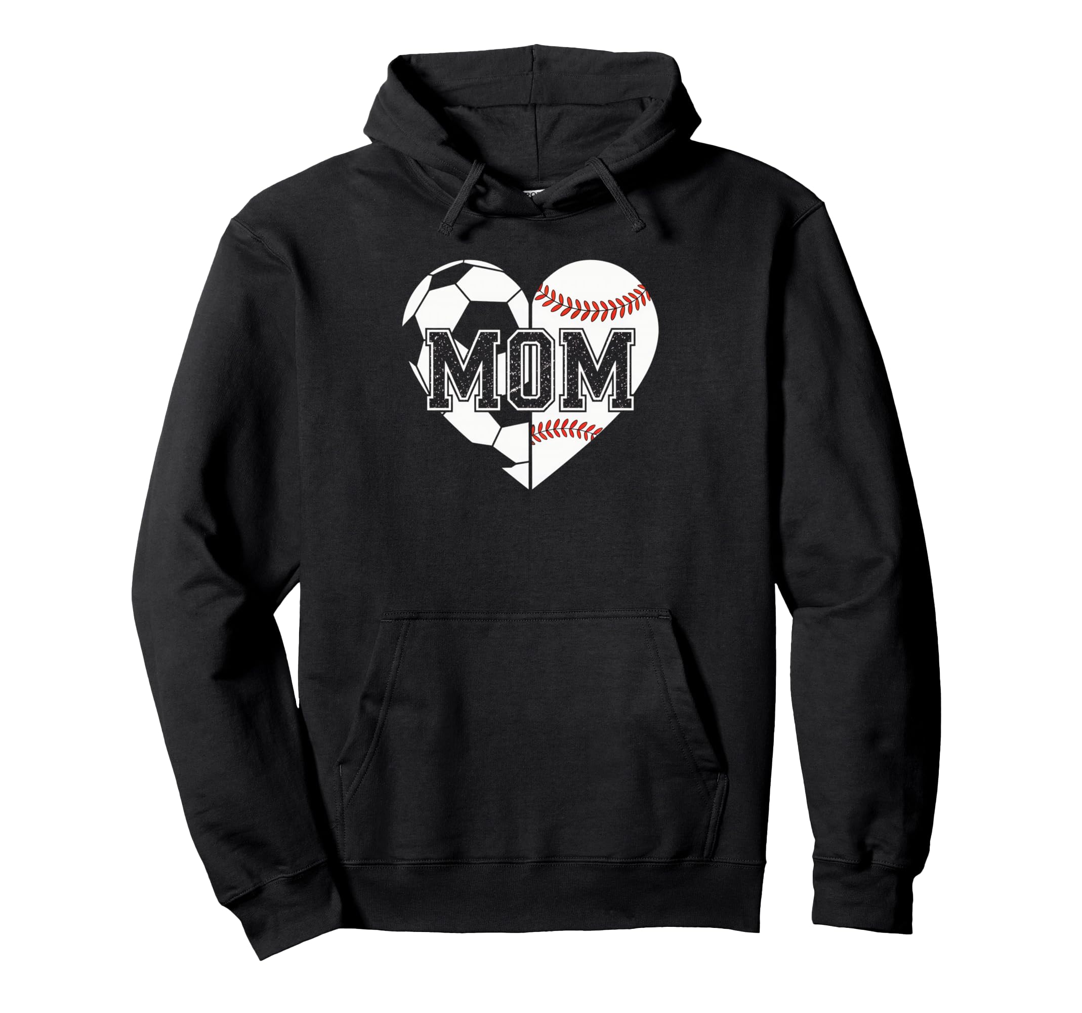 Ball Mom Soccer Football Baseball Mom Hoodie - Trendy Graphic Men Women - T-Shirt, Sweatshirt, Hoodie