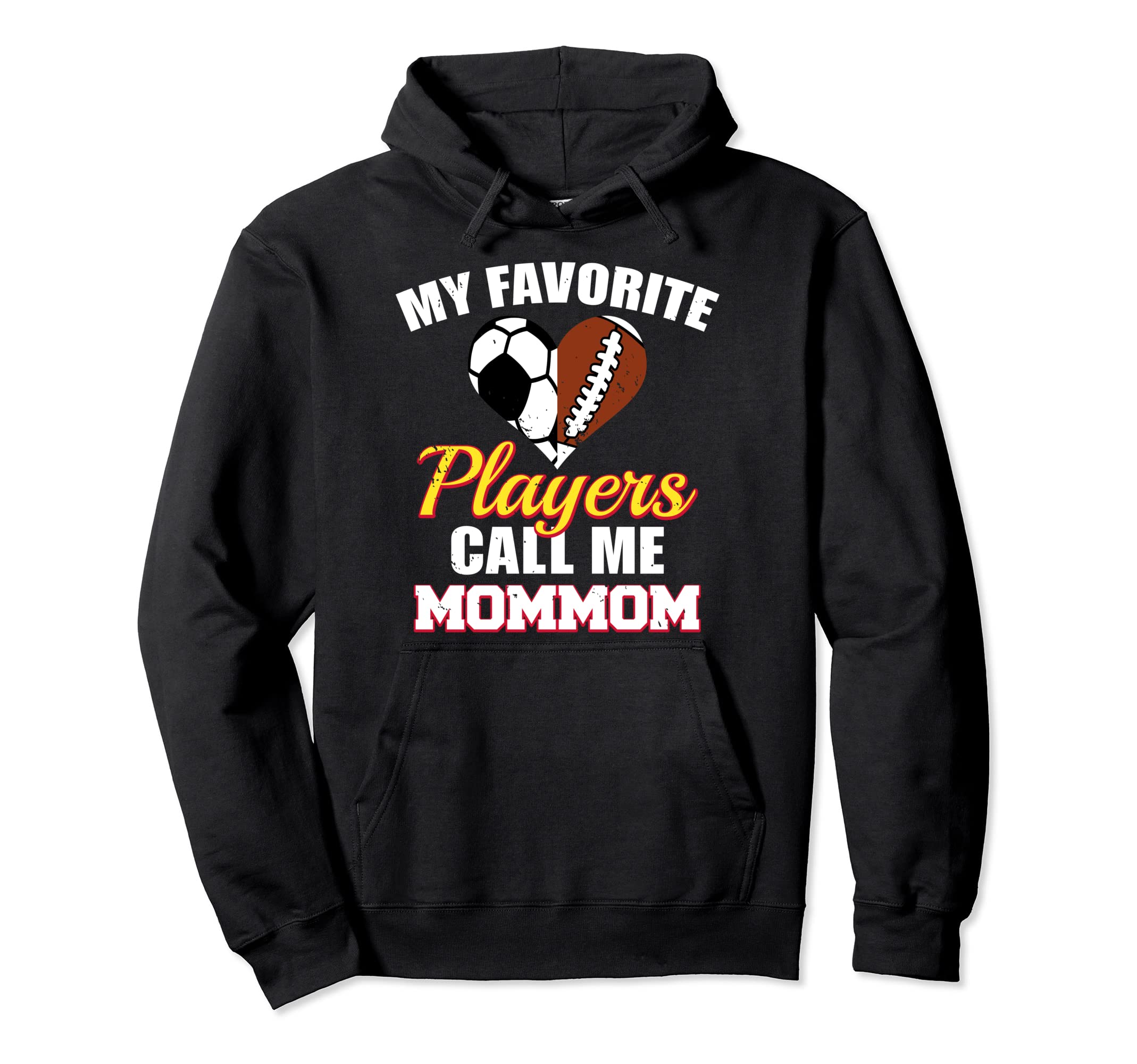My Favorite Players Call Me Mommom Hoodie - Minimalist Print for Adults - T-Shirt, Sweatshirt, Hoodie