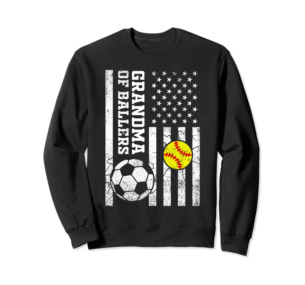 Grandma Ballers Baseball Soccer Sweatshirt - Fun Novelty Design Unisex - T-Shirt, Sweatshirt, Hoodie