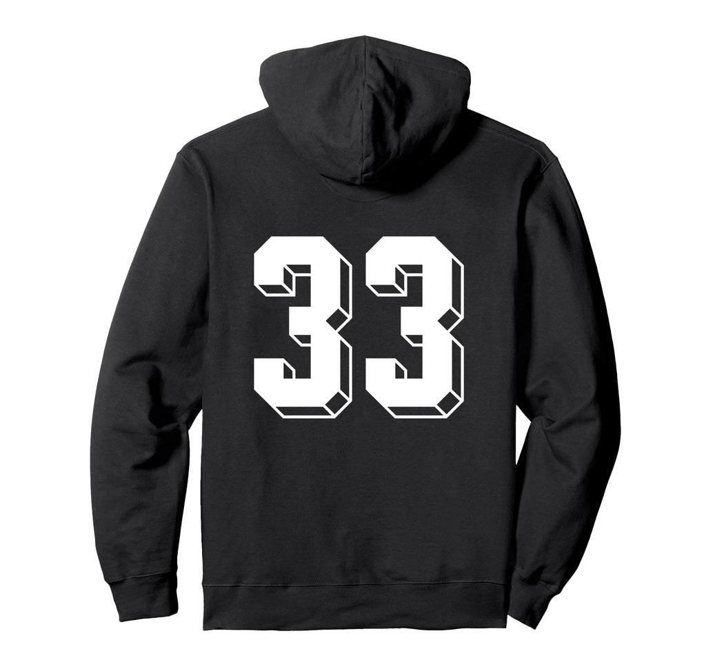 Number 33 Backside 80S 90S Team Jersey Hoodie - Unique Graphic Men Women - T-Shirt, Sweatshirt, Hoodie