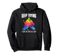 Field Hockey Goalie Keep Trying Goal Hoodie - Minimalist Print Men Women - T-Shirt, Sweatshirt, Hoodie