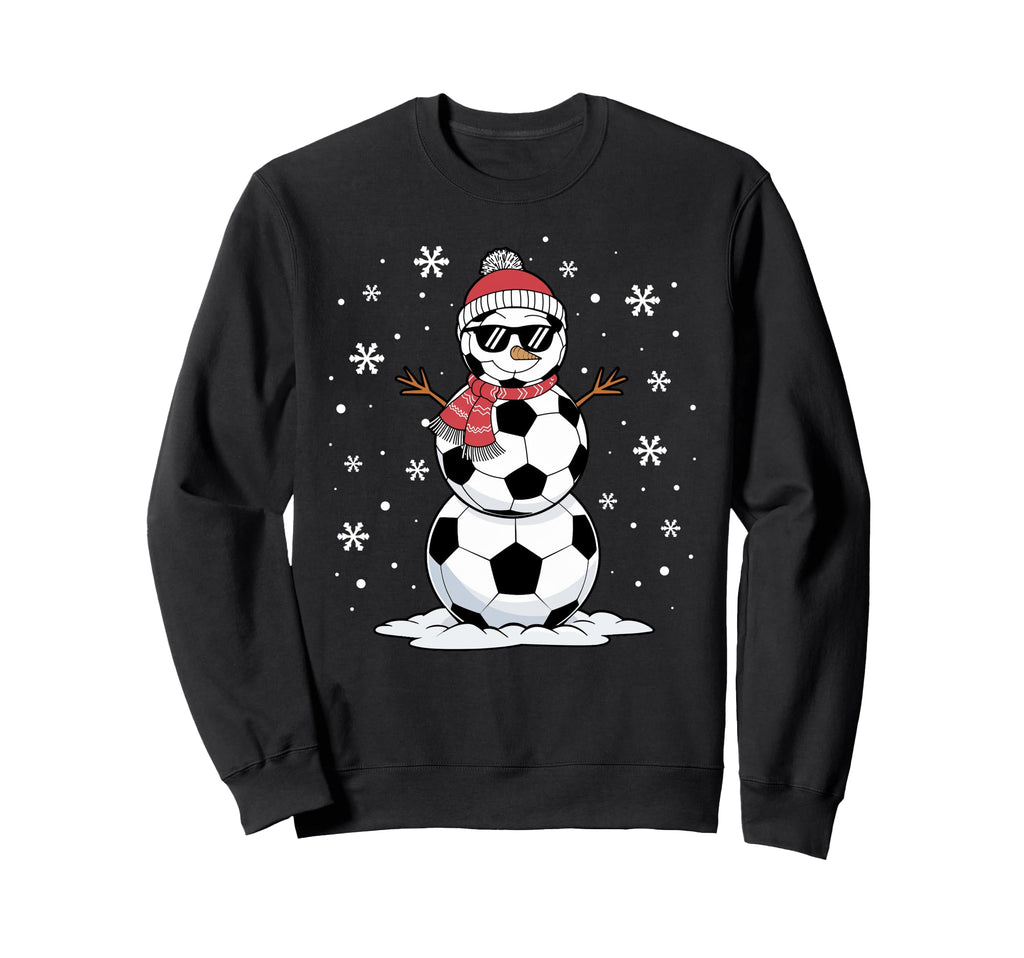 Santa Hat Snowman Family Matching Soccer Sweatshirt - Unique Graphic Unisex - T-Shirt, Sweatshirt, Hoodie