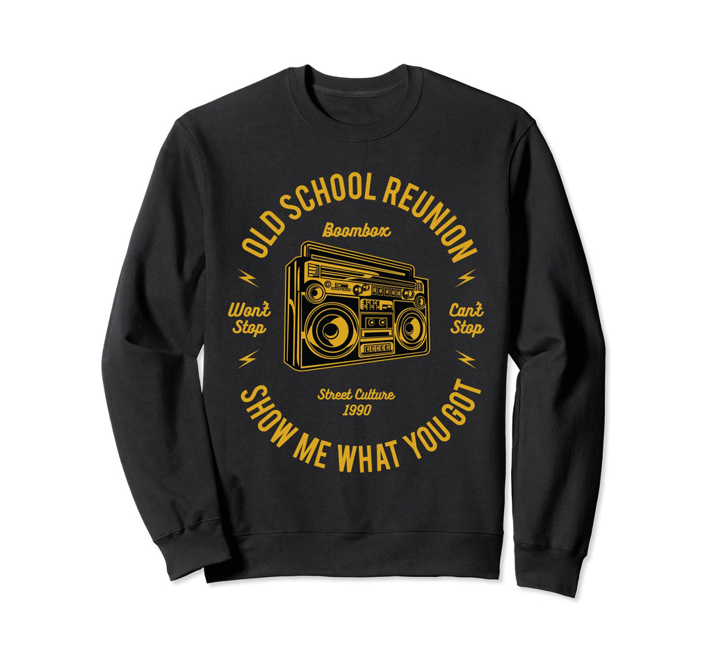 Dj Hip Hop Old School Boombox Rap Music Sweatshirt - Graphic Print Unisex - T-Shirt, Sweatshirt, Hoodie
