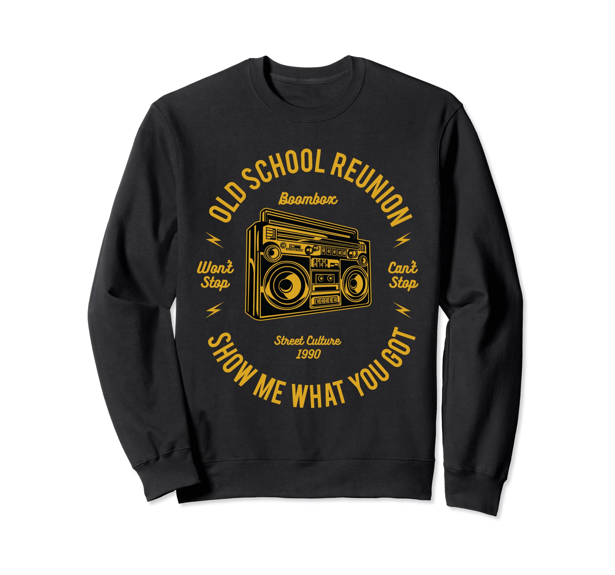 Dj Hip Hop Old School Boombox Rap Music Sweatshirt - Graphic Print Unisex - T-Shirt, Sweatshirt, Hoodie