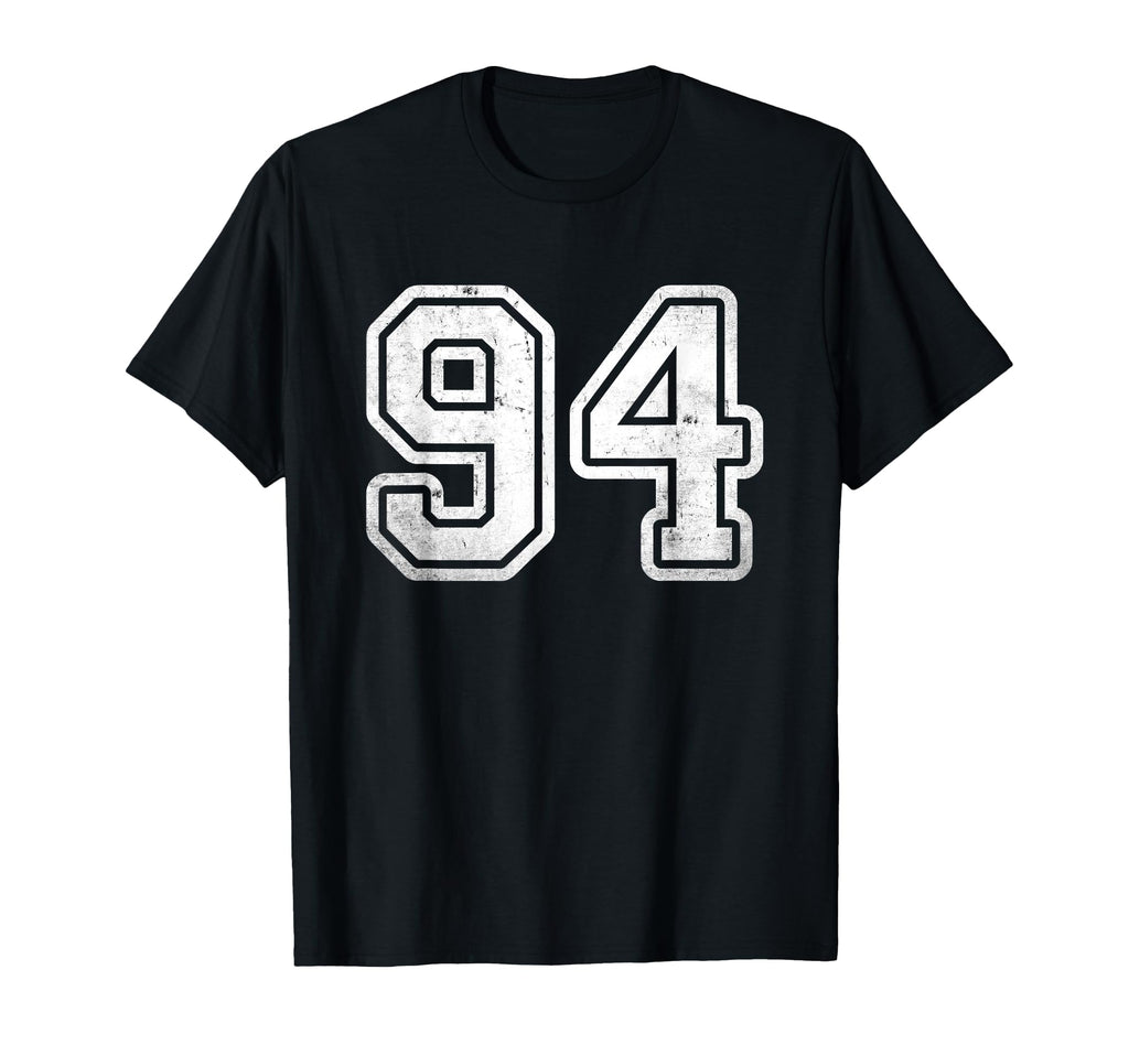 Number 94 Distressed White Sport T-Shirt - Custom Art Print Men Women - T-Shirt, Sweatshirt, Hoodie