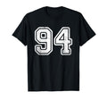 Number 94 Distressed White Sport T-Shirt - Custom Art Print Men Women - T-Shirt, Sweatshirt, Hoodie