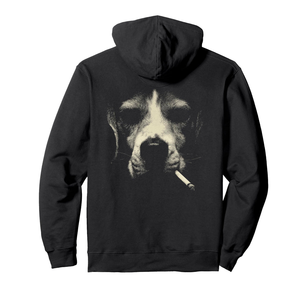 Beagle Smoking Cigarette Grunge Meme 90S Hoodie - Trendy Graphic Unisex - T-Shirt, Sweatshirt, Hoodie