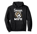 Soccer Wife Leopard Heart Matching Hoodie - Fun Novelty Design for Adults - T-Shirt, Sweatshirt, Hoodie