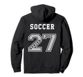 2027 Senior Soccer Back Team Gift 27 Hoodie - Minimalist Print for Adults - T-Shirt, Sweatshirt, Hoodie