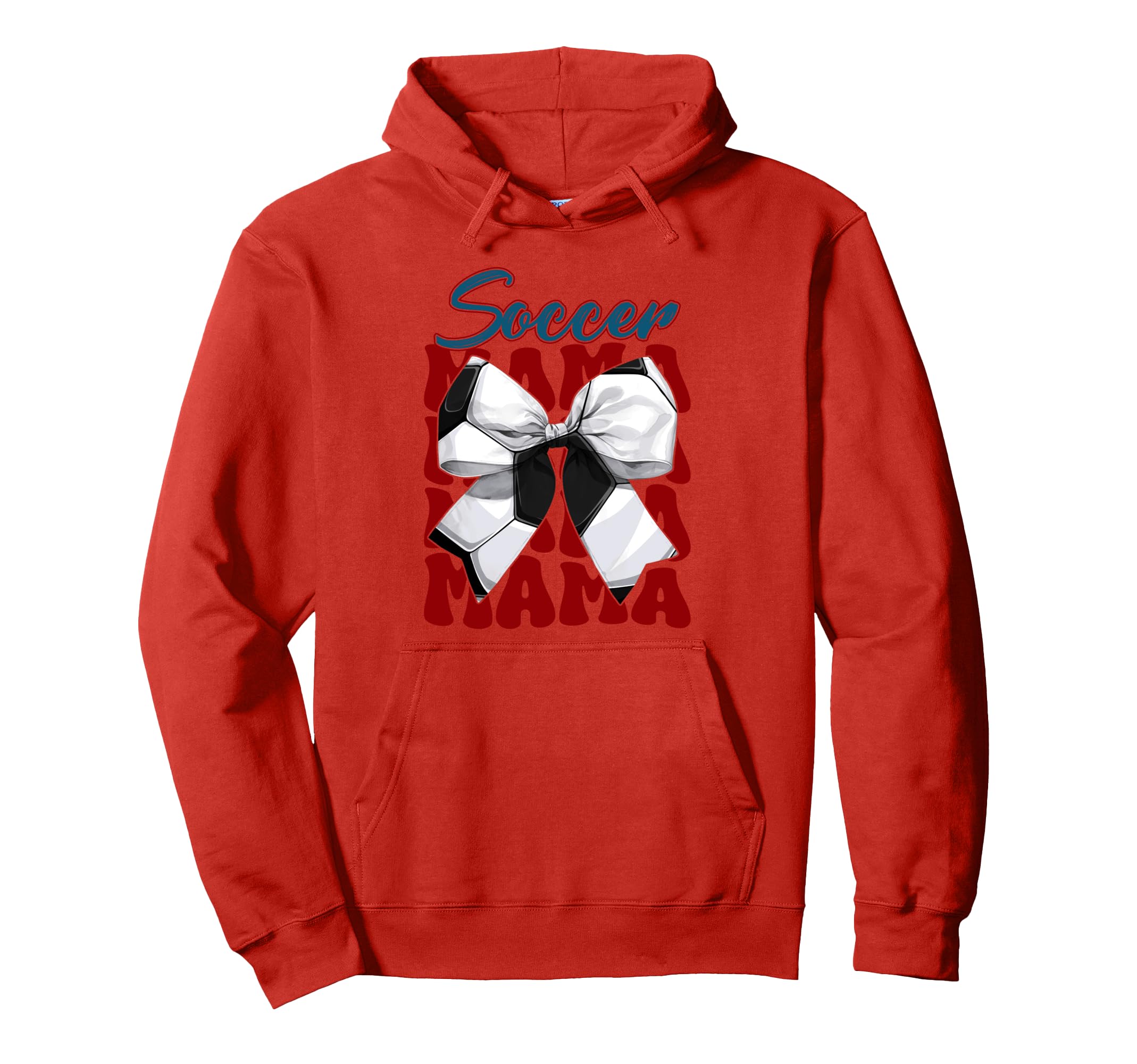 Soccer Mama Bow Soccer Mom Mommy Mothers Hoodie - Custom Art Print Unisex - T-Shirt, Sweatshirt, Hoodie