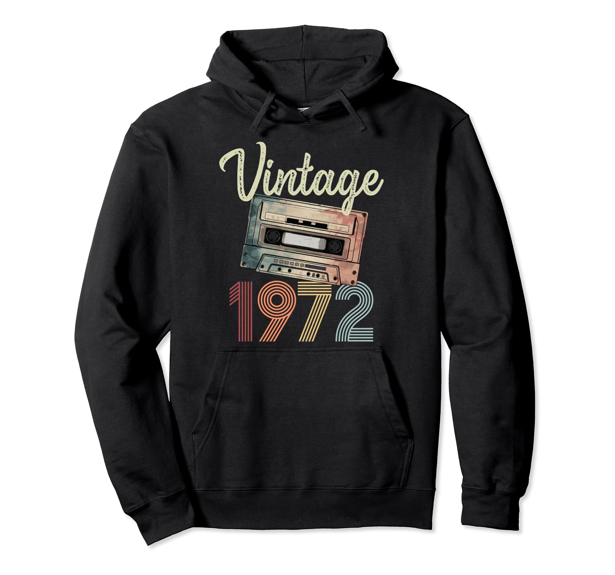 1972 Cassette Tape 52Nd Birthday Bday Hoodie - Novelty Apparel Men Women - T-Shirt, Sweatshirt, Hoodie