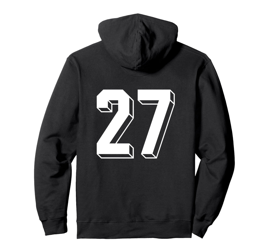 Number 27 Backside 80S 90S Team Jersey Hoodie - Trendy Graphic Men Women - T-Shirt, Sweatshirt, Hoodie