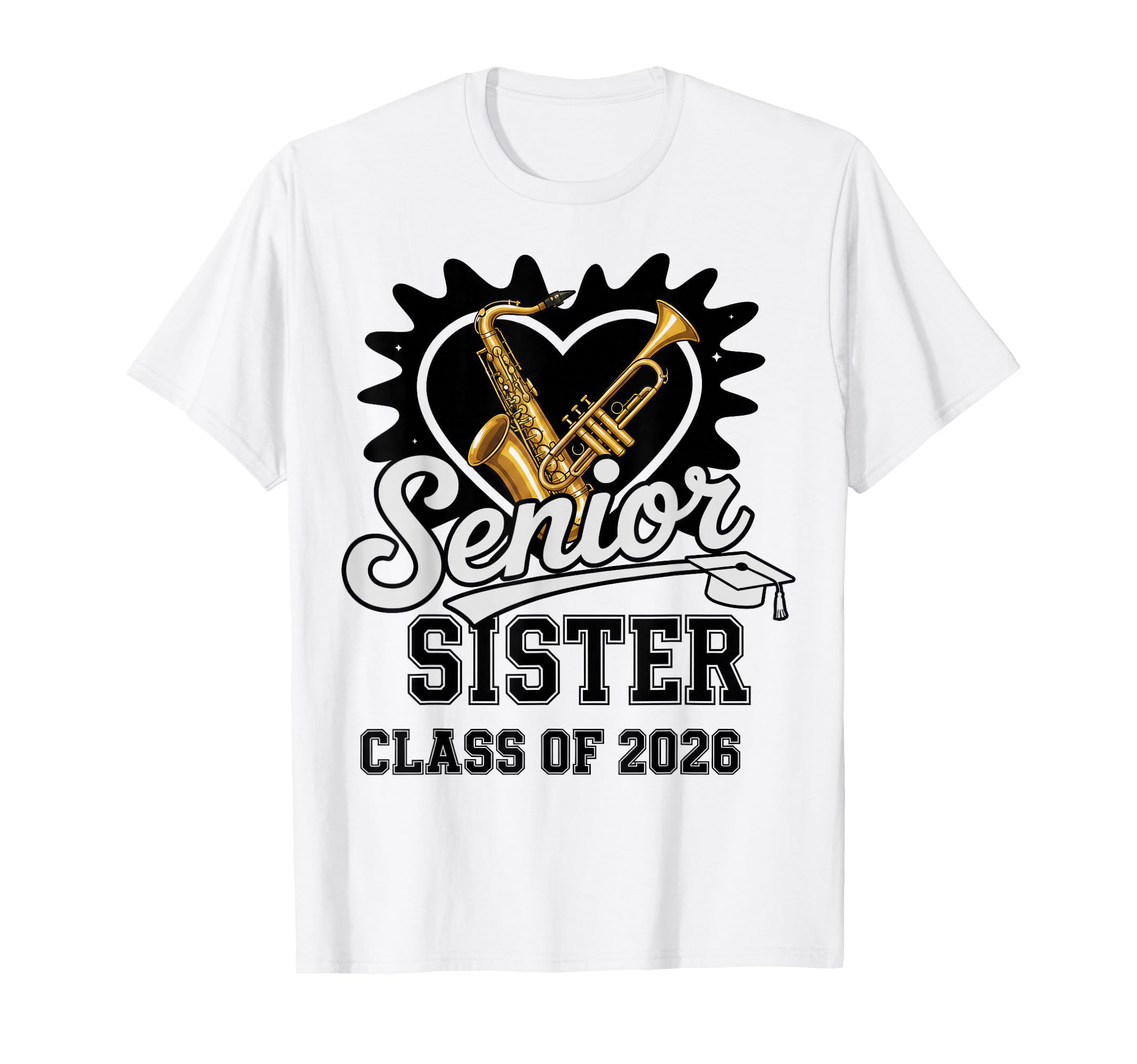 Senior Sister Class 2026 Band Music T-Shirt - Minimalist Print Unisex - T-Shirt, Sweatshirt, Hoodie