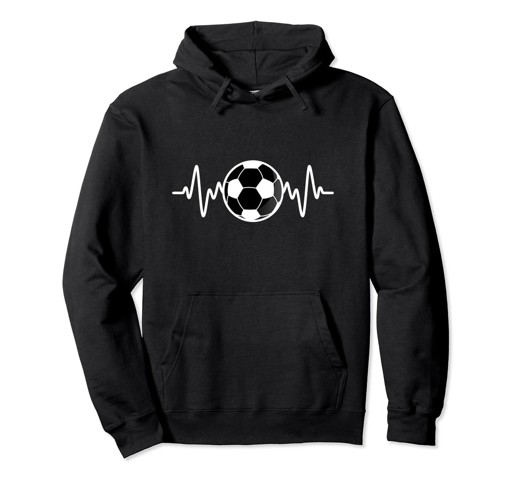 Soccer Heartbeat I Love Soccer Hoodie - Custom Art Print Unisex - T-Shirt, Sweatshirt, Hoodie