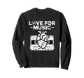 Hiphop Love Music Old School Beats Sweatshirt - Minimalist Print Unisex - T-Shirt, Sweatshirt, Hoodie