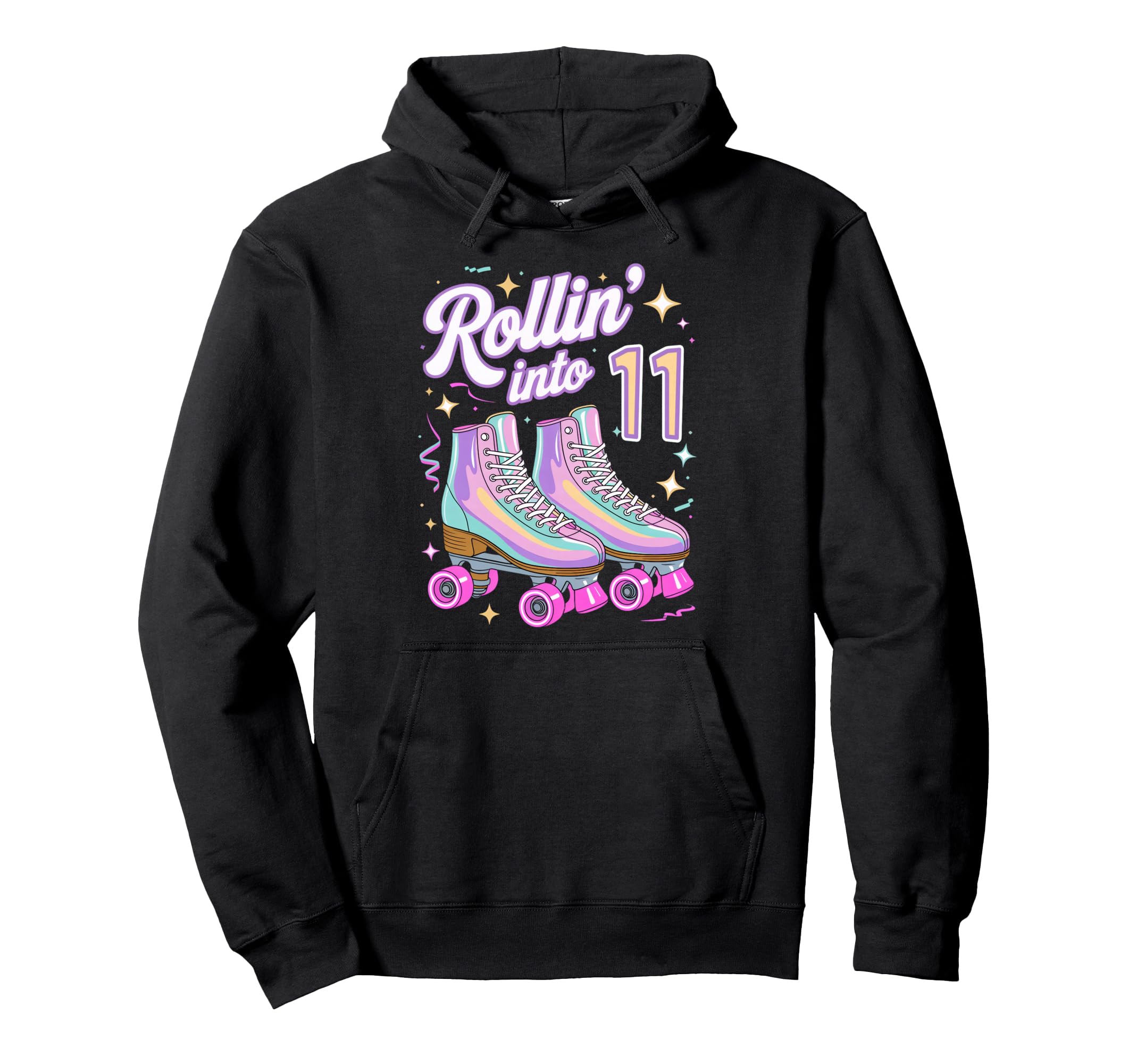 Rollin Into 11 Roller Skating 11Th Hoodie - Aesthetic Graphic Men Women - T-Shirt, Sweatshirt, Hoodie