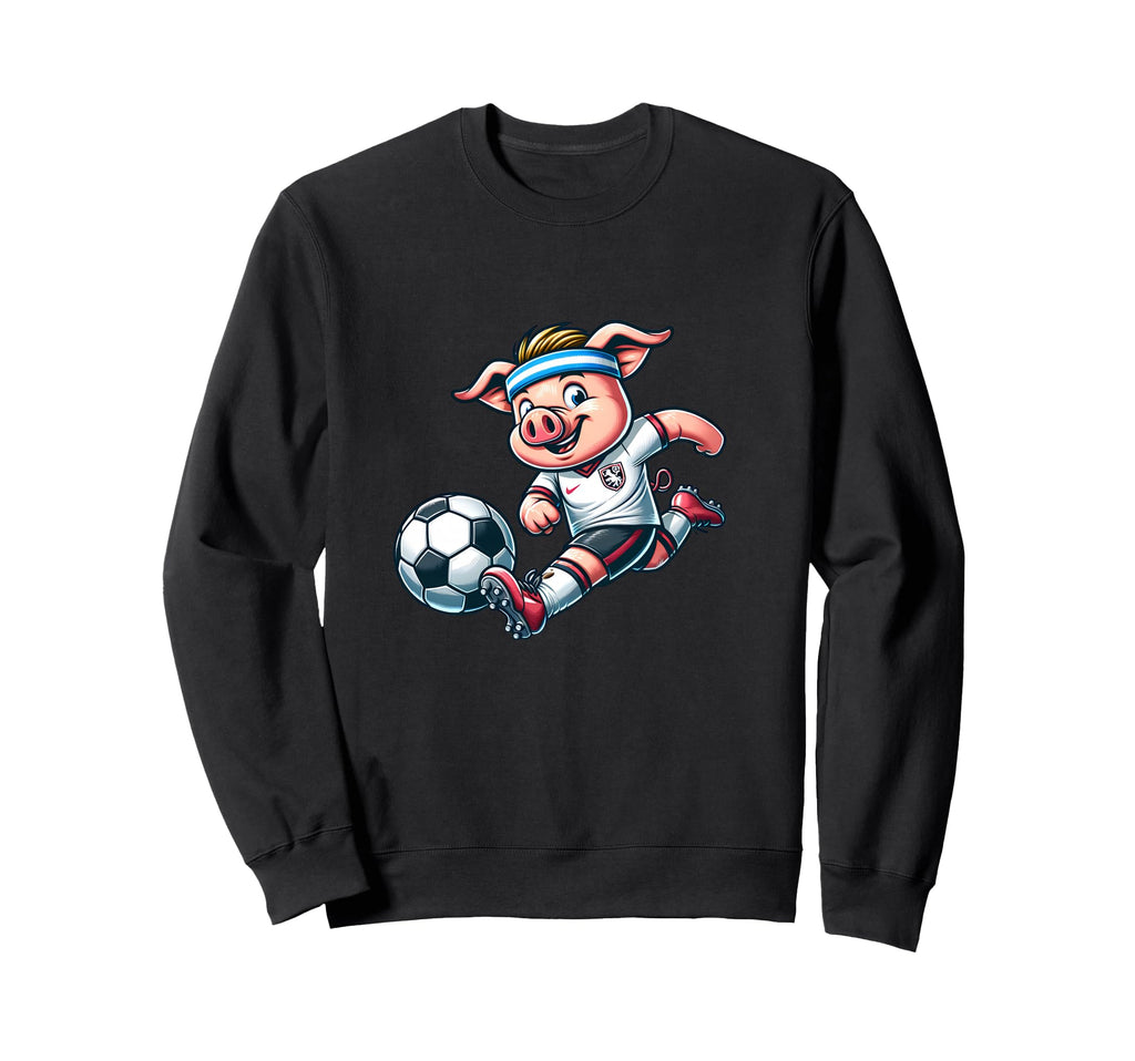Football Pig Mascot Playing Soccer Sweatshirt - Fun Novelty Design Unisex - T-Shirt, Sweatshirt, Hoodie