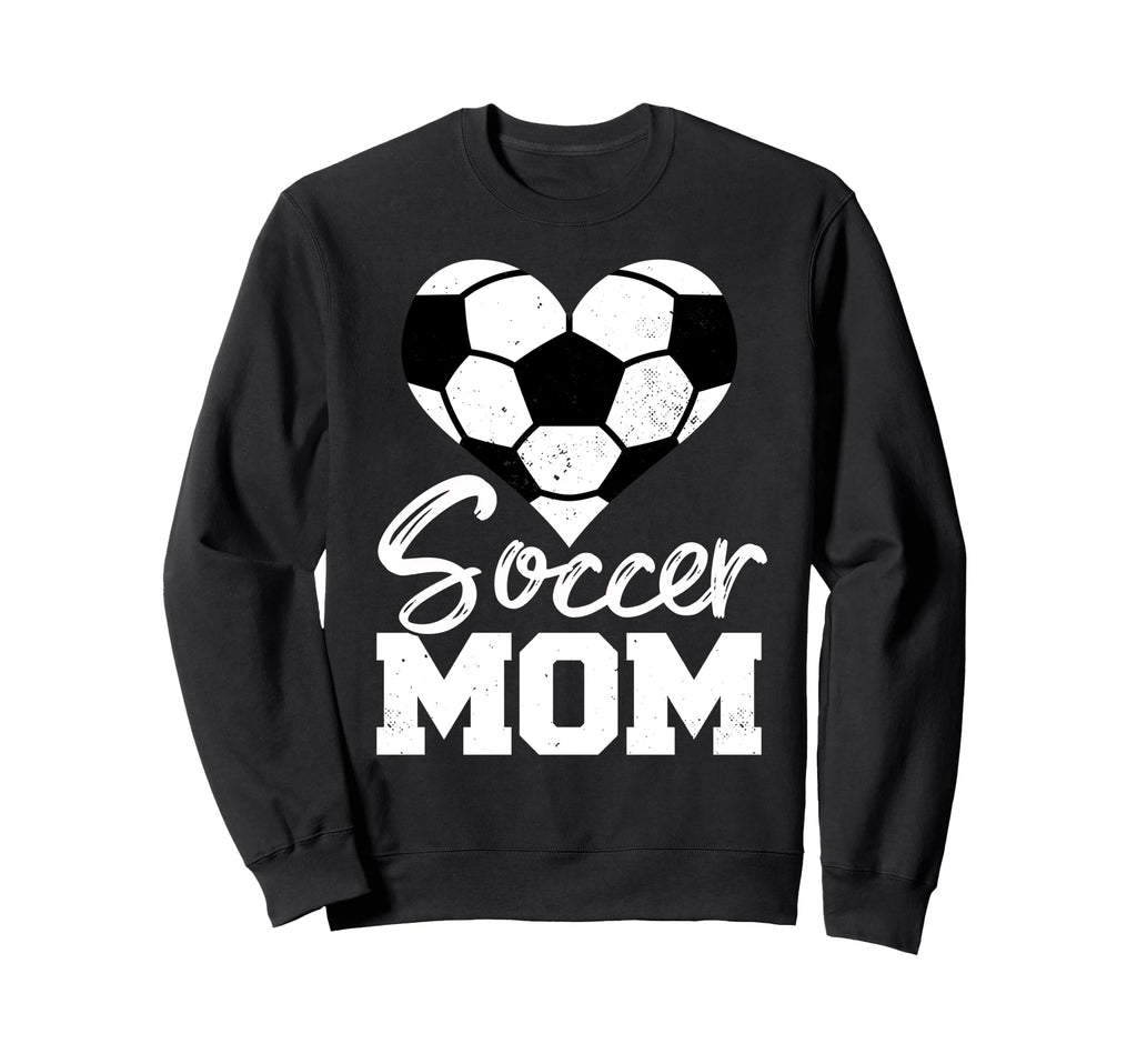 Soccer Mom Heart Funny Heartfelt Sweatshirt - Trendy Graphic for Adults - T-Shirt, Sweatshirt, Hoodie