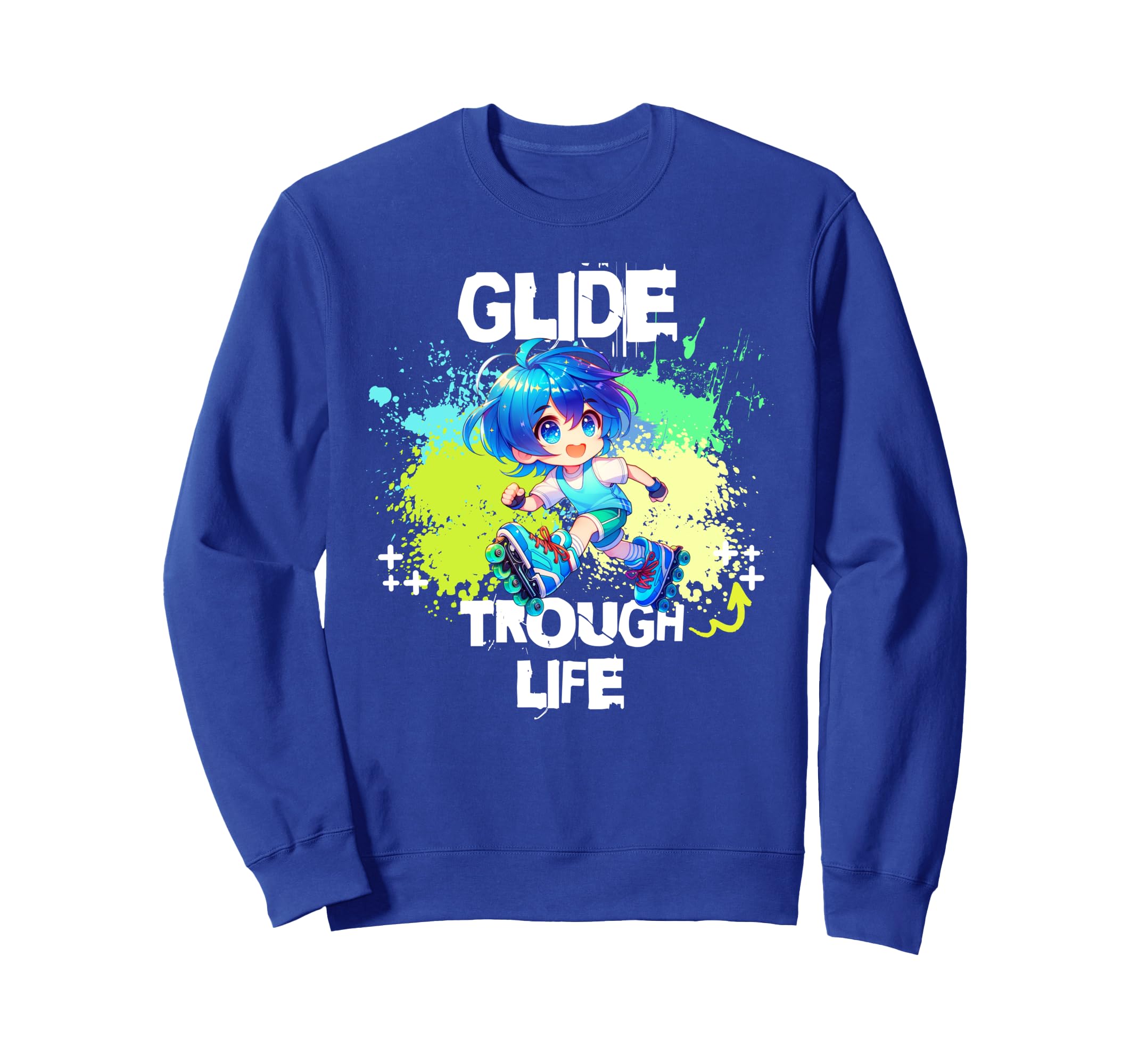 Roller Skating 70S 80S Skates Sweatshirt - Minimalist Print Unisex - T-Shirt, Sweatshirt, Hoodie
