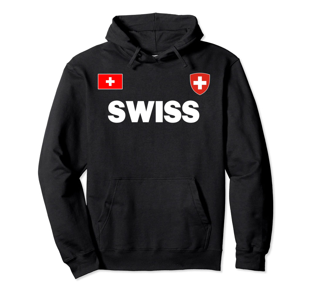 Swiss Football Soccer Jersey Ball Travel Hoodie - Streetwear Style Unisex - T-Shirt, Sweatshirt, Hoodie