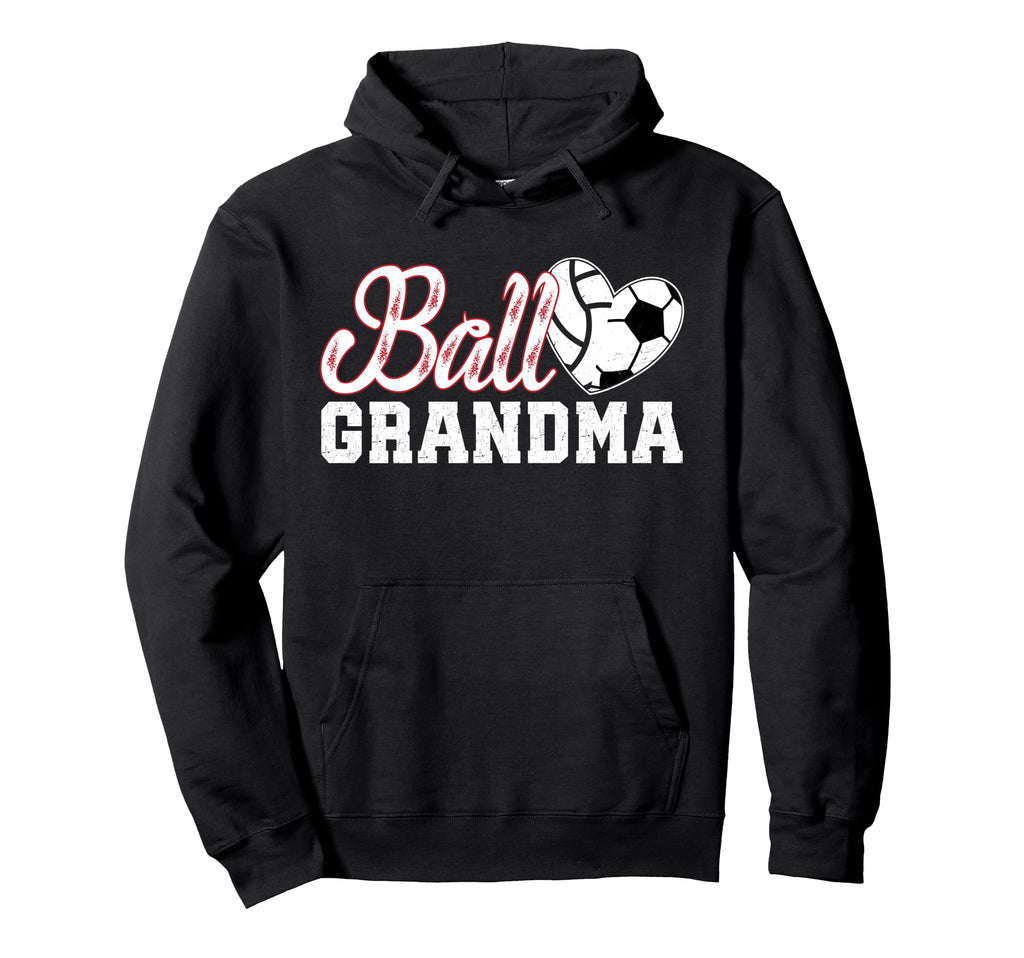 Ball Grandma Heart Soccer Volleyball Hoodie - Custom Art Print Unisex - T-Shirt, Sweatshirt, Hoodie