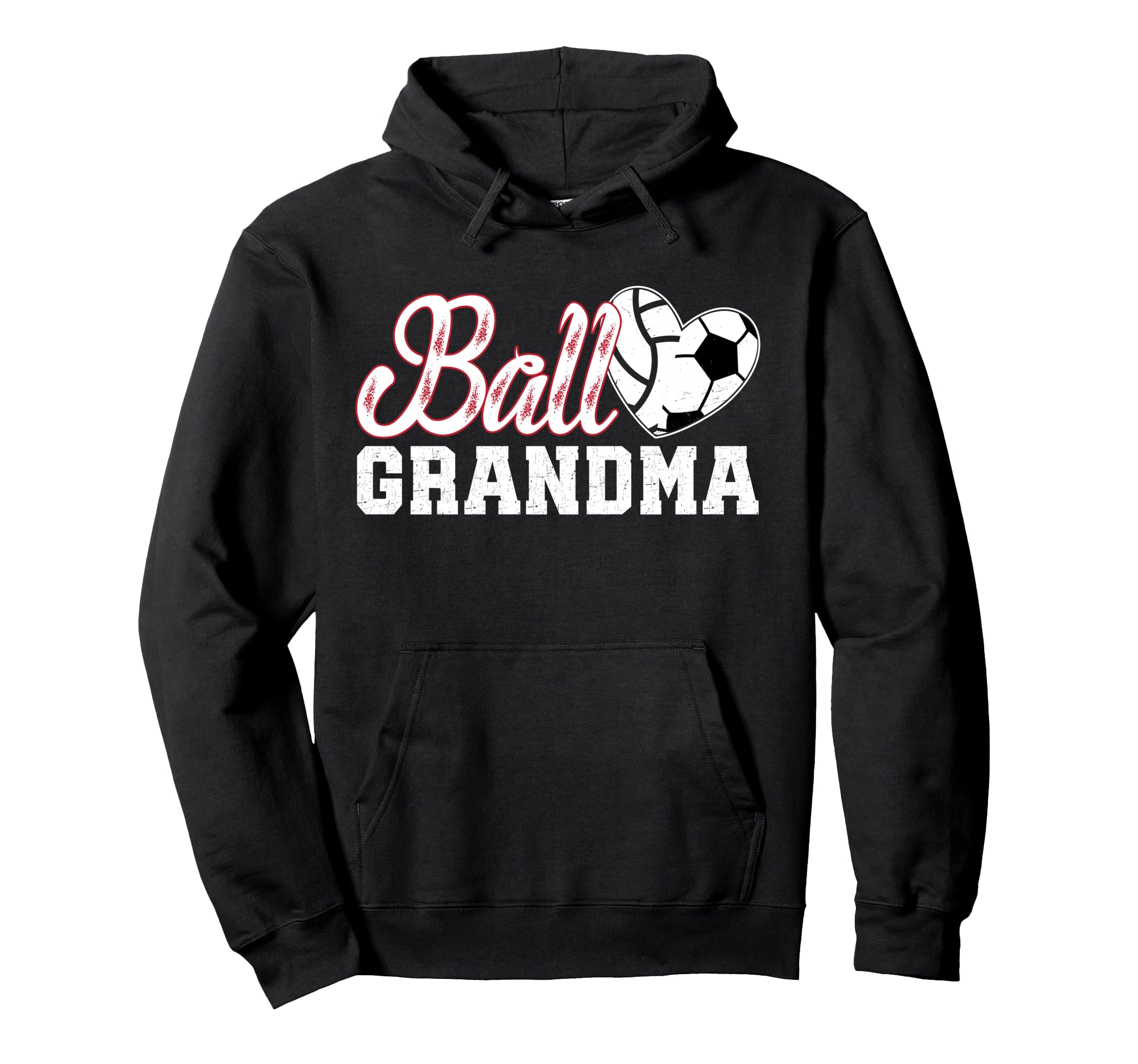 Ball Grandma Heart Soccer Volleyball Hoodie - Custom Art Print Unisex - T-Shirt, Sweatshirt, Hoodie