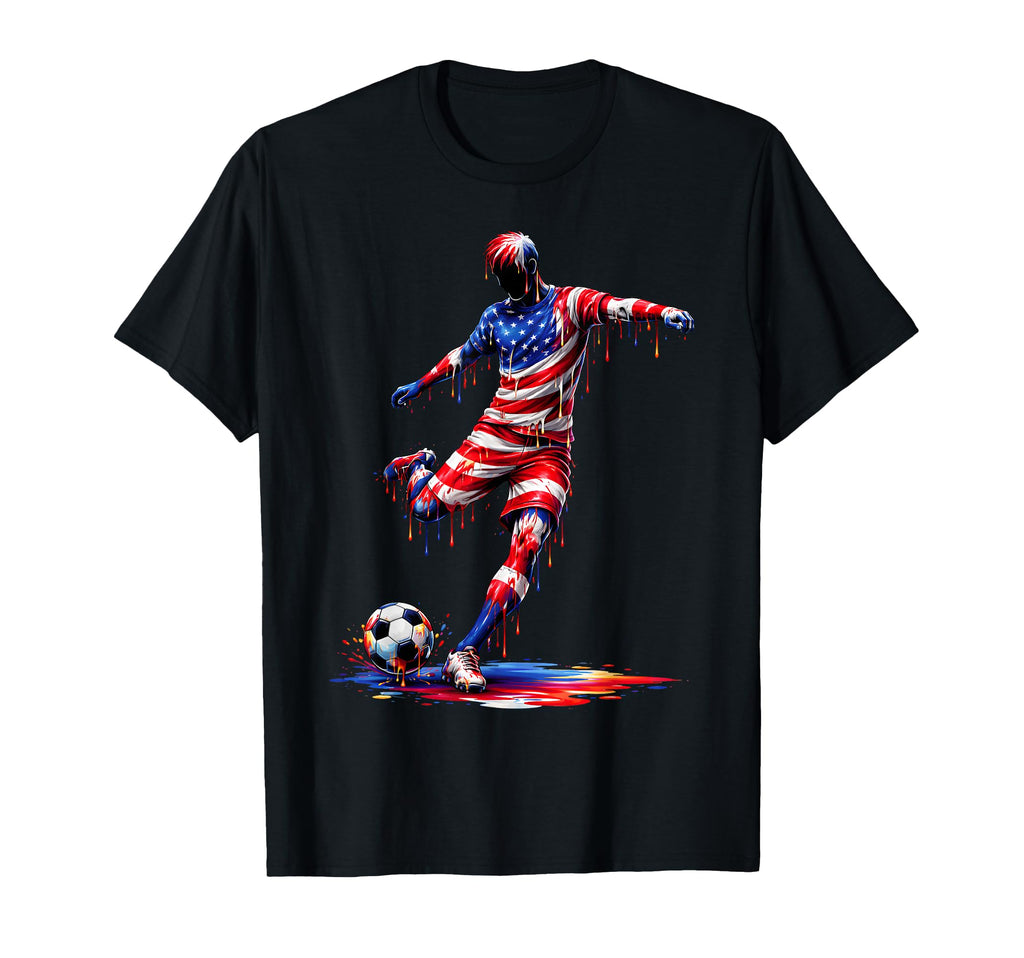 Soccer Drip American Flag 4Th July T-Shirt - Streetwear Style Men Women - T-Shirt, Sweatshirt, Hoodie