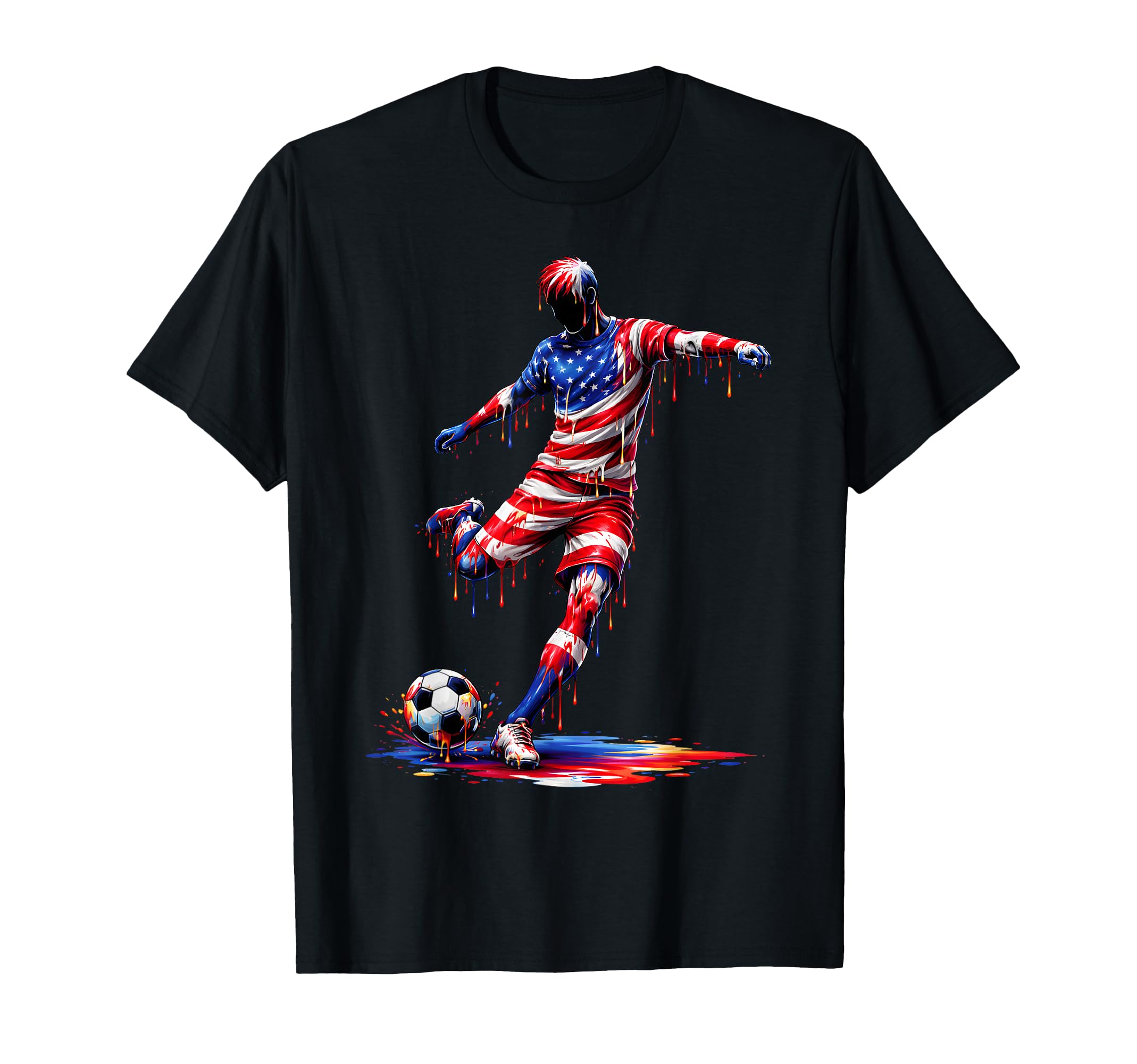 Soccer Drip American Flag 4Th July T-Shirt - Streetwear Style Men Women - T-Shirt, Sweatshirt, Hoodie
