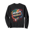 Colorful Cassette Tape Splash Sweatshirt - Novelty Apparel Unisex - T-Shirt, Sweatshirt, Hoodie