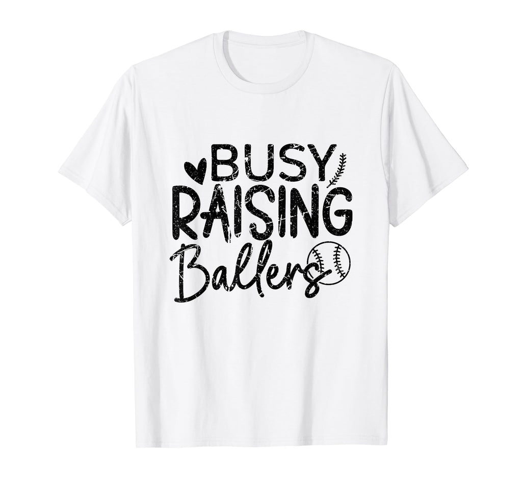 Busy Raising Ballers Baseball Parent T-Shirt - Graphic Print for Adults - T-Shirt, Sweatshirt, Hoodie