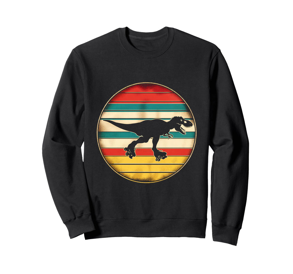 Roller Skate Dinosaur Sweatshirt - Streetwear Style for Adults - T-Shirt, Sweatshirt, Hoodie