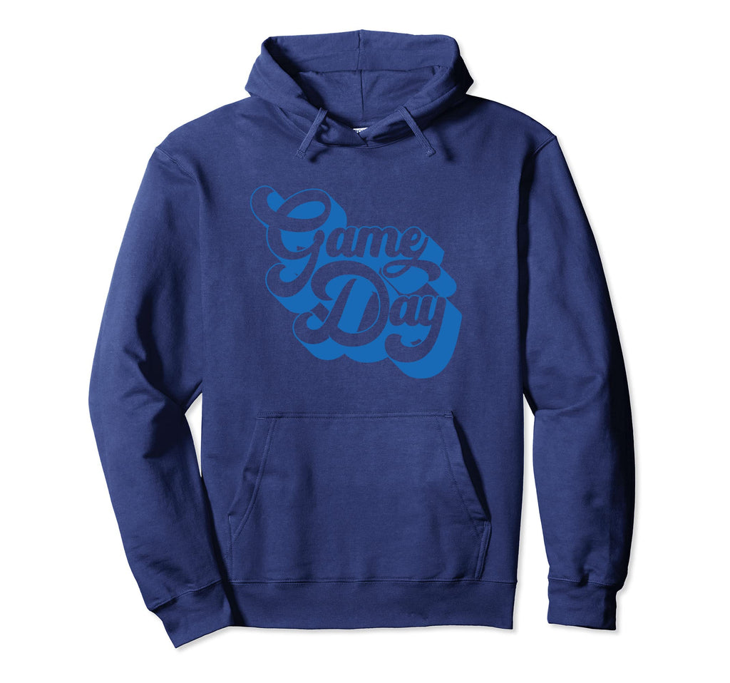 Game Day Blue Sports Soccer Football Hoodie - Novelty Apparel for Adults - T-Shirt, Sweatshirt, Hoodie