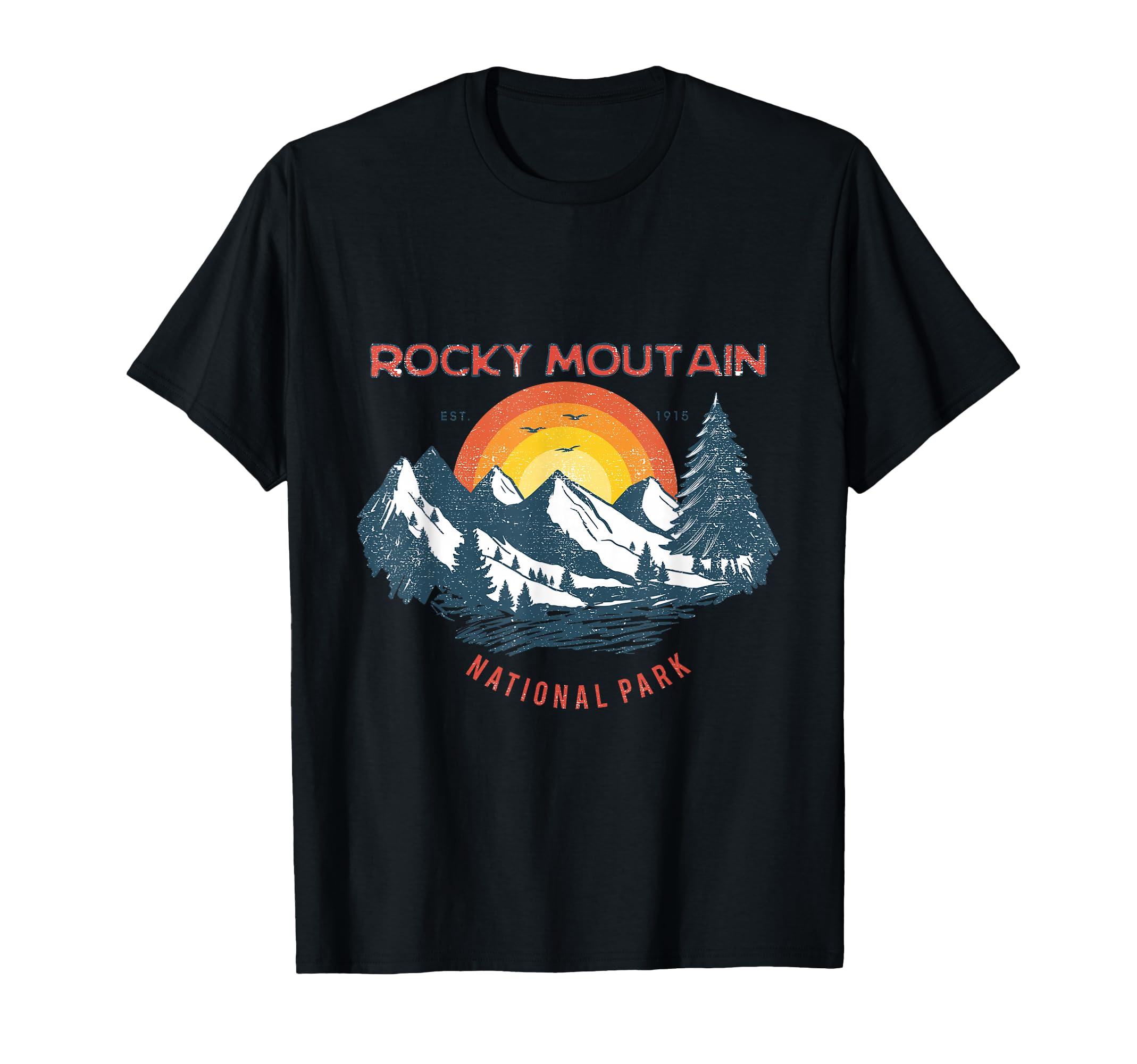 Sunset Rocky Mountain National Park T-Shirt - Graphic Print for Adults - T-Shirt, Sweatshirt, Hoodie