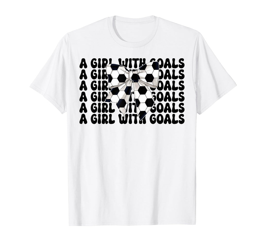 Soccer Coquette Bow Goals T-Shirt - Unique Graphic Men Women - T-Shirt, Sweatshirt, Hoodie