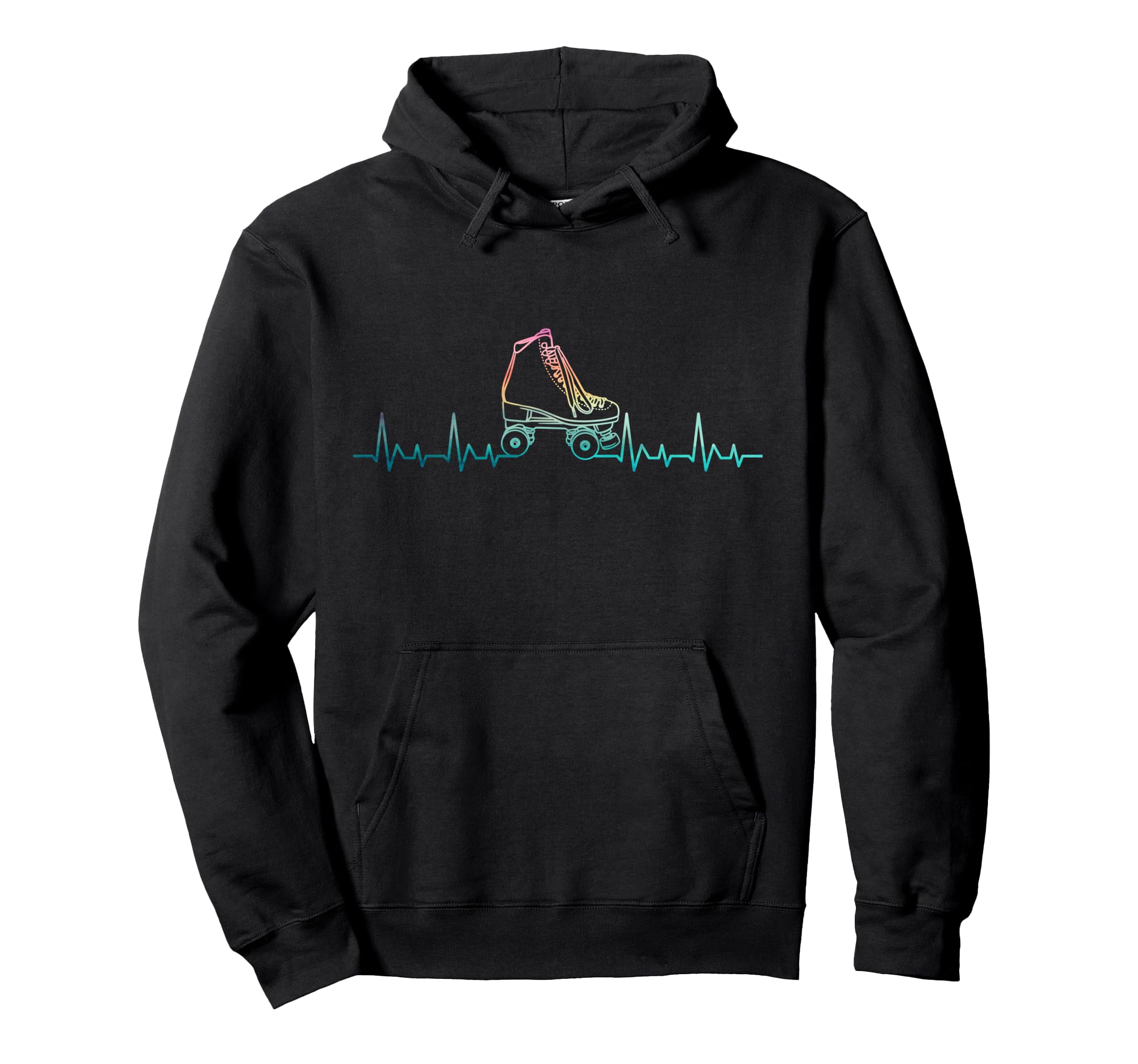 Roller Skating Skate Heartbeat Hoodie - Graphic Print Unisex - T-Shirt, Sweatshirt, Hoodie