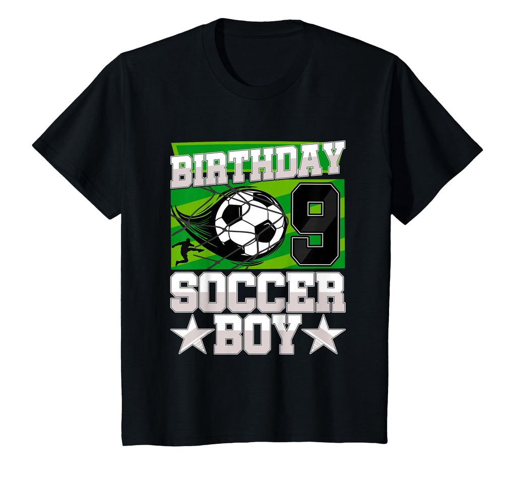 Soccer Birthday Party 9Th Birthday 9 T-Shirt - Graphic Print for Adults - T-Shirt, Sweatshirt, Hoodie