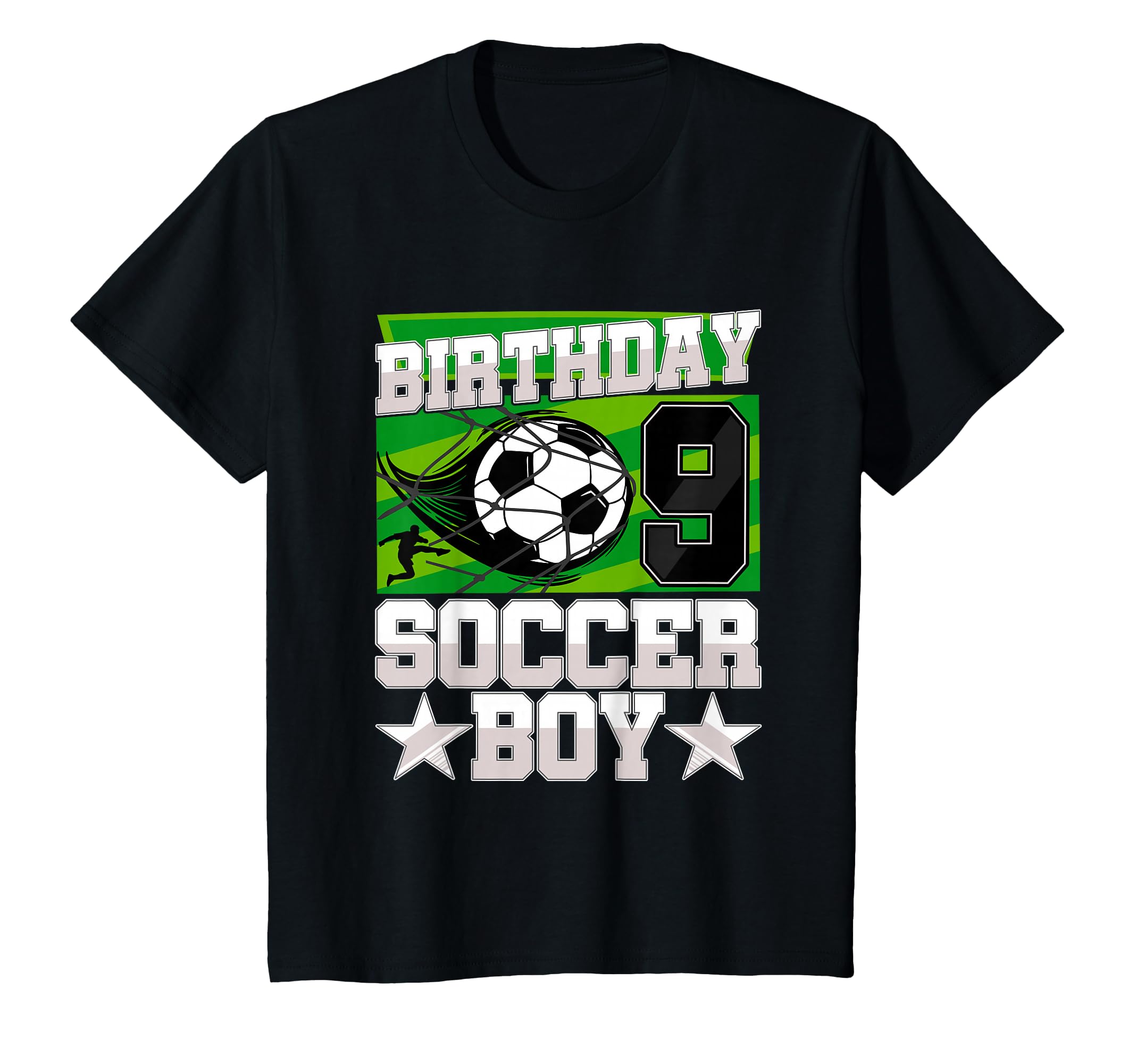 Soccer Birthday Party 9Th Birthday 9 T-Shirt - Graphic Print for Adults - T-Shirt, Sweatshirt, Hoodie