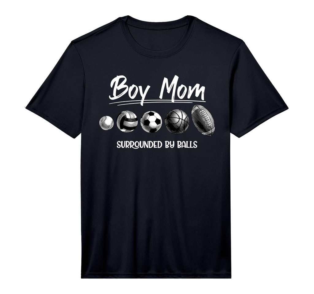 Mens Mom Surrounded Balls Funny T-Shirt - Fun Novelty Design for Adults - T-Shirt, Sweatshirt, Hoodie