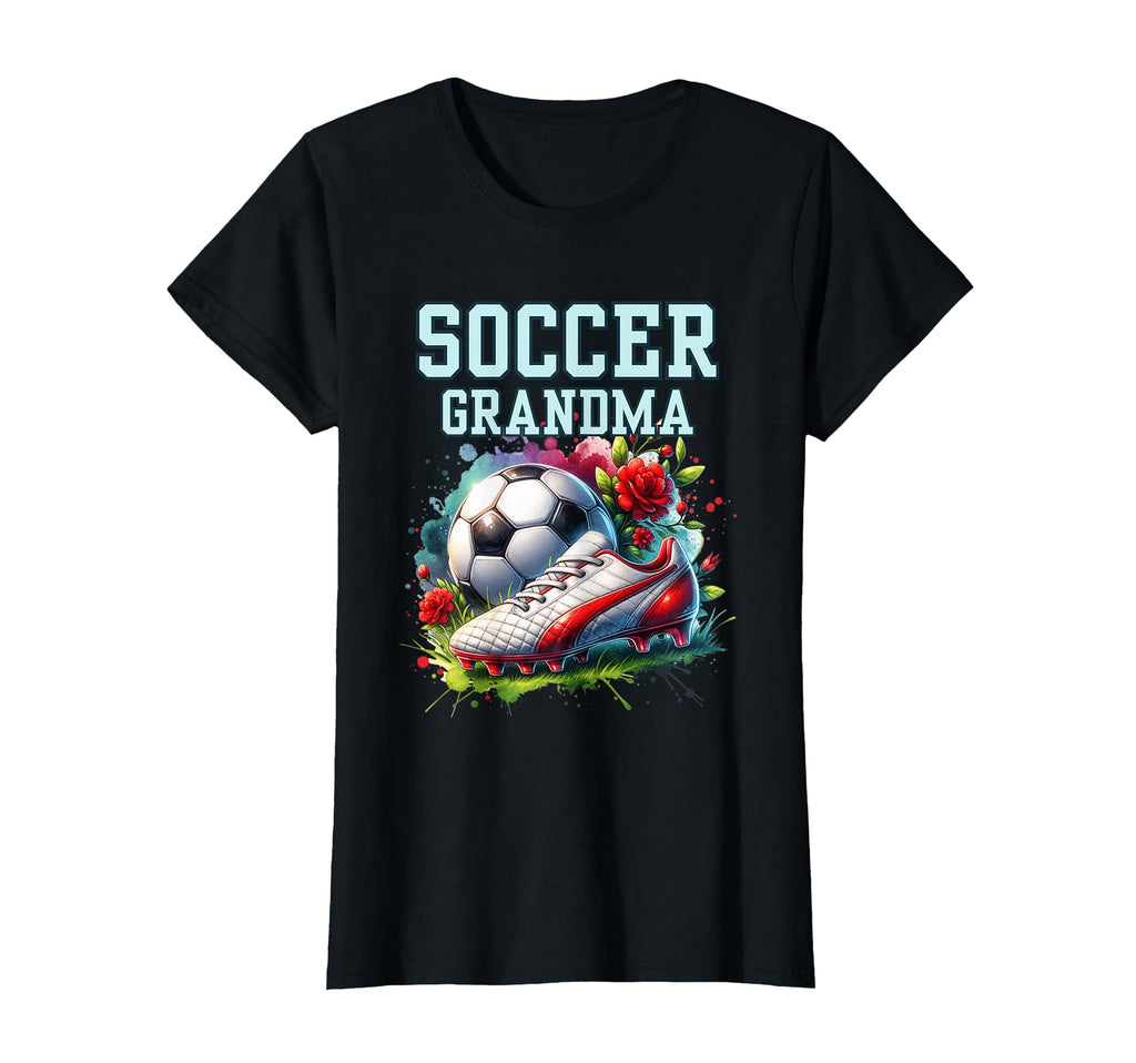 Soccer Grandma Floral Soccer Ball Cleats T-Shirt - Graphic Print for Adults - T-Shirt, Sweatshirt, Hoodie